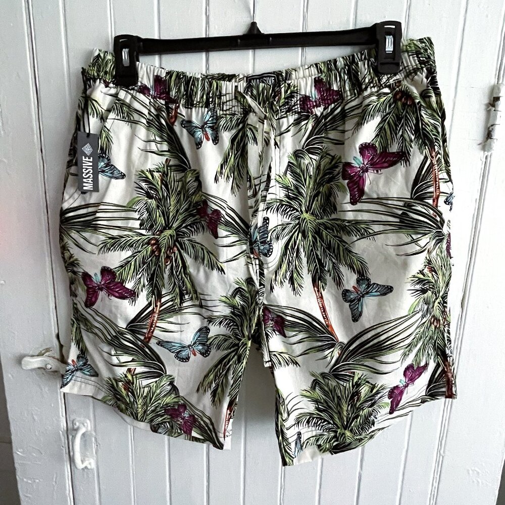 Gorgeous and Unique Men's XL Butterfly Print Shorts - By Massive. 100% Cotton !!